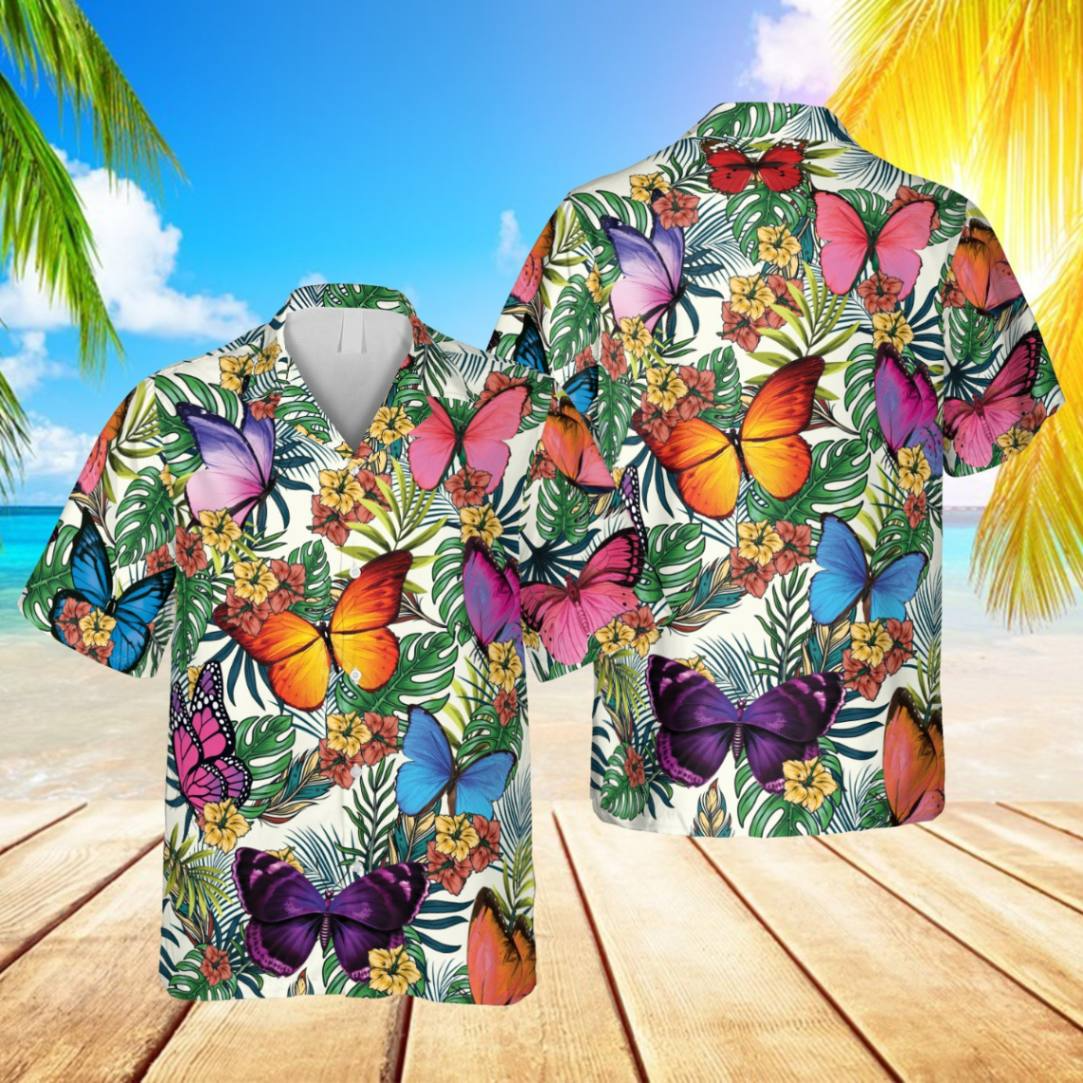 Tropical Butterfly 3D Trendy Hawaiian Shirt, Mother’S Day Gift