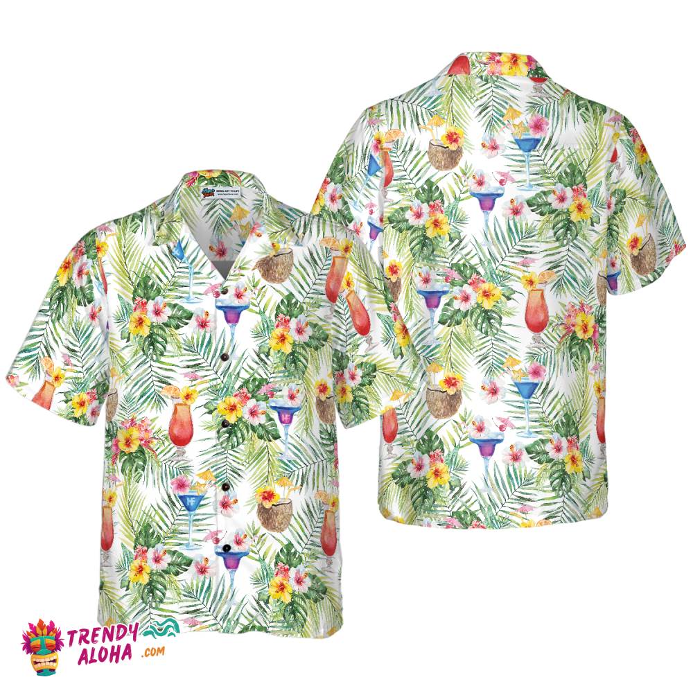 Tropical Cocktail Shirt For Men Hawaiian Shirt Tropical Cocktail Shirt For Men Hawaiian Shirt