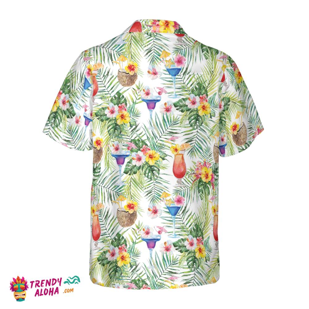 Tropical Cocktail Shirt For Men Hawaiian Shirt