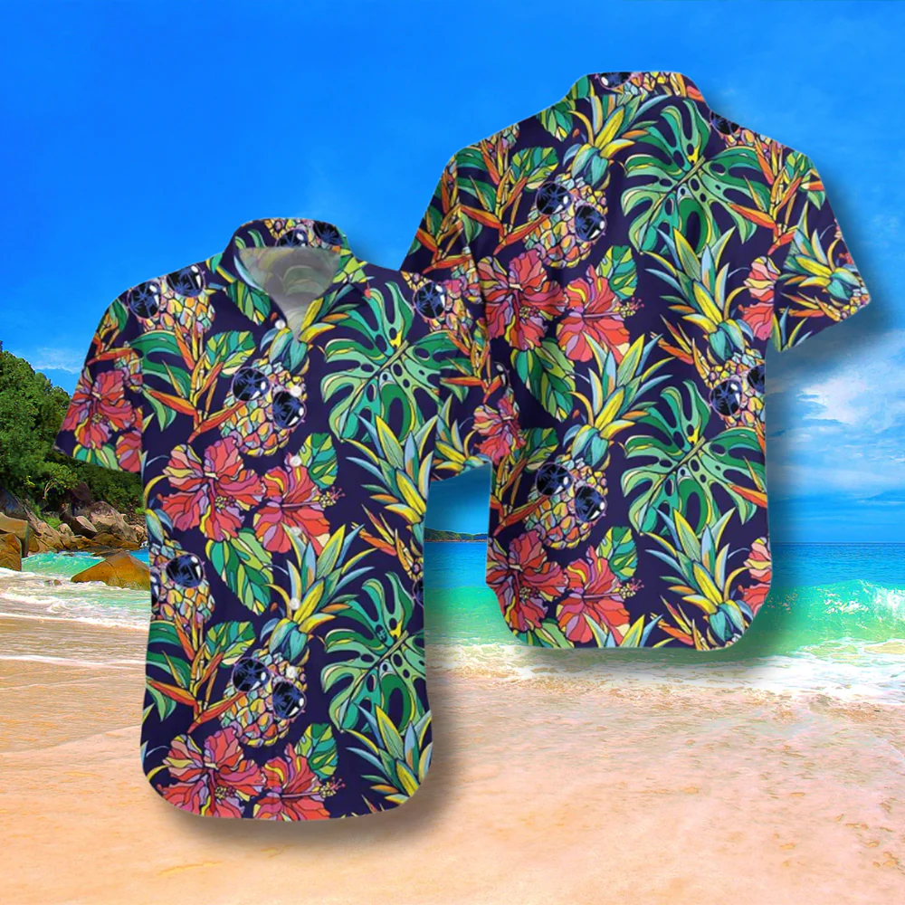 Tropical Coolest Pineapple Trendy Hawaiian Shirt