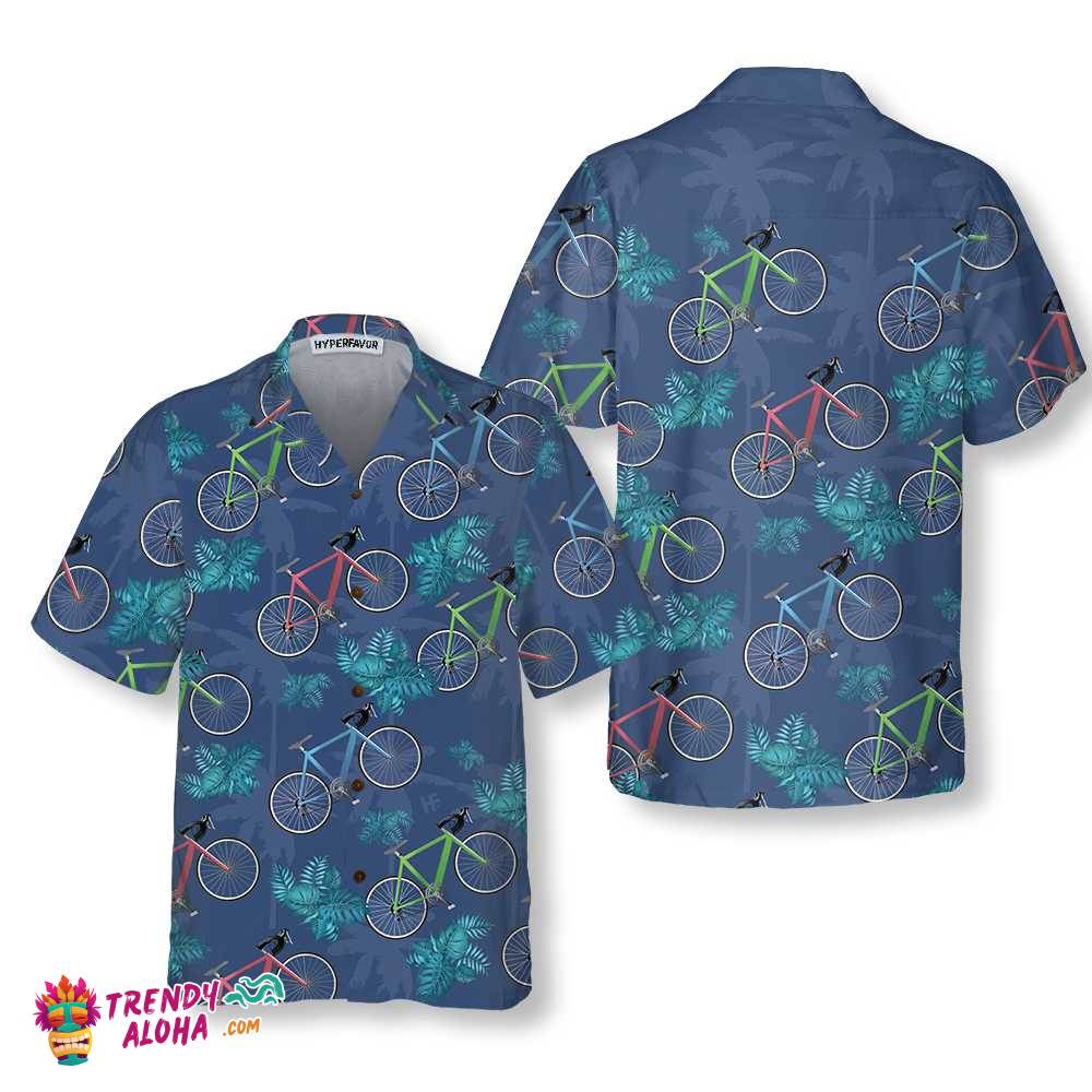 Tropical Cycling Hawaiian Shirt, Unique Cycling Shirt For Men & Women, Cycling Gift Idea Tropical Cycling Hawaiian Shirt, Unique Cycling Shirt For Men & Women, Cycling Gift Idea