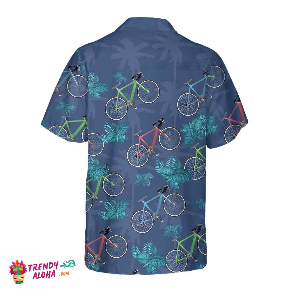 Tropical Cycling Hawaiian Shirt, Unique Cycling Shirt For Men & Women, Cycling Gift Idea