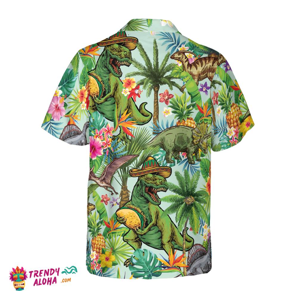 Tropical Dinosaur Hawaiian Shirt