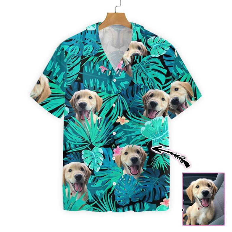 Tropical Dog Custom Hawaiian Shirt Tropical Dog Custom Hawaiian Shirt