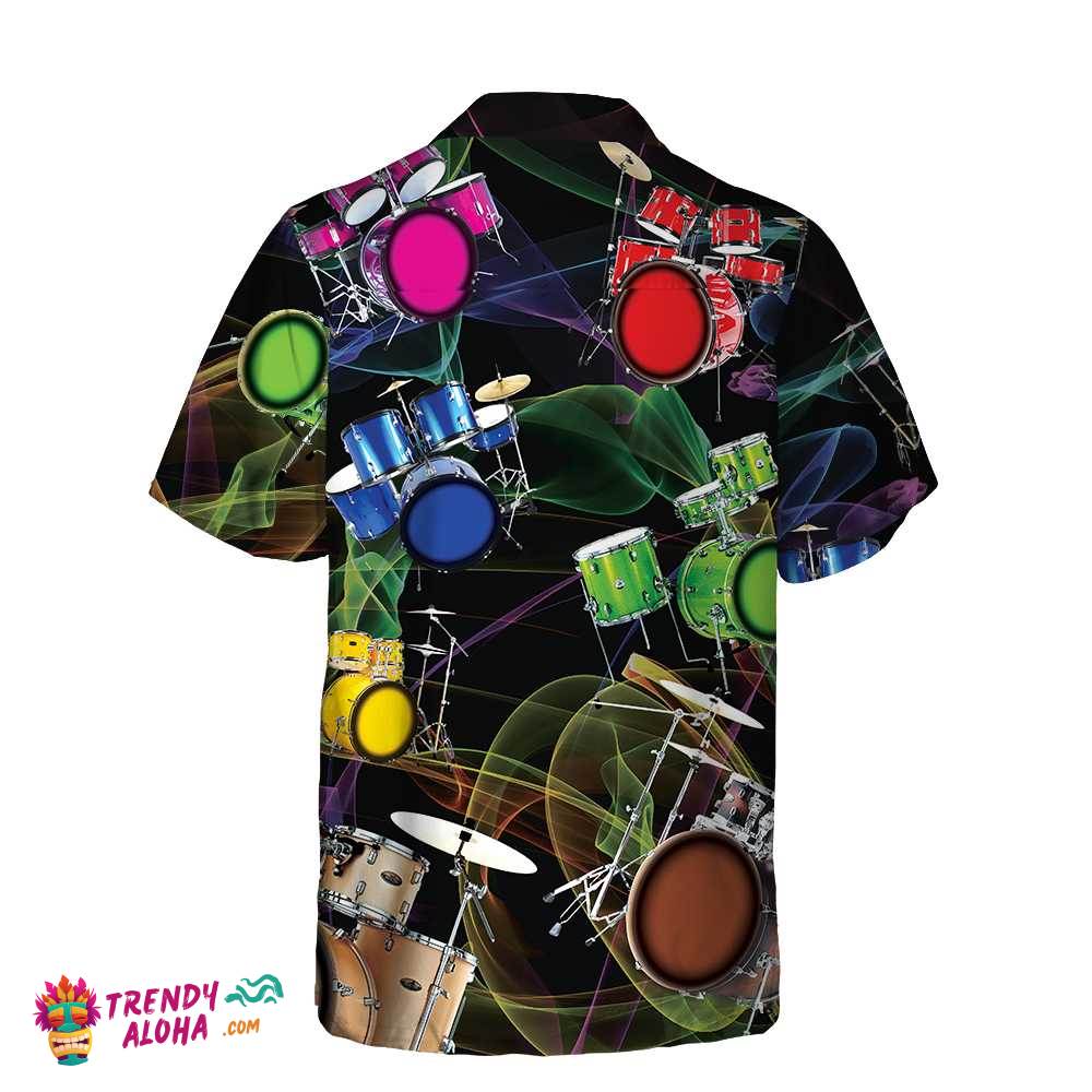 Tropical Drum Hawaiian Shirt, Colorful Drum Shirt, Unique Gift For Dummers