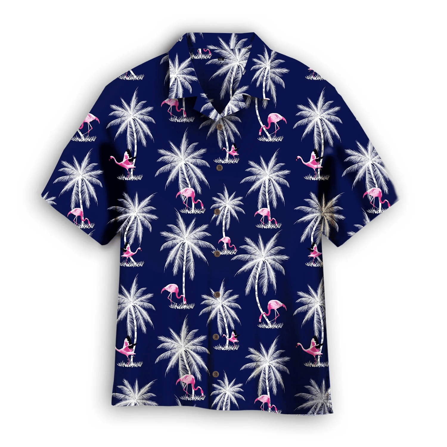 Tropical Flamingo And Palm Tree Hawaiian Shirt For Aloha Shirt