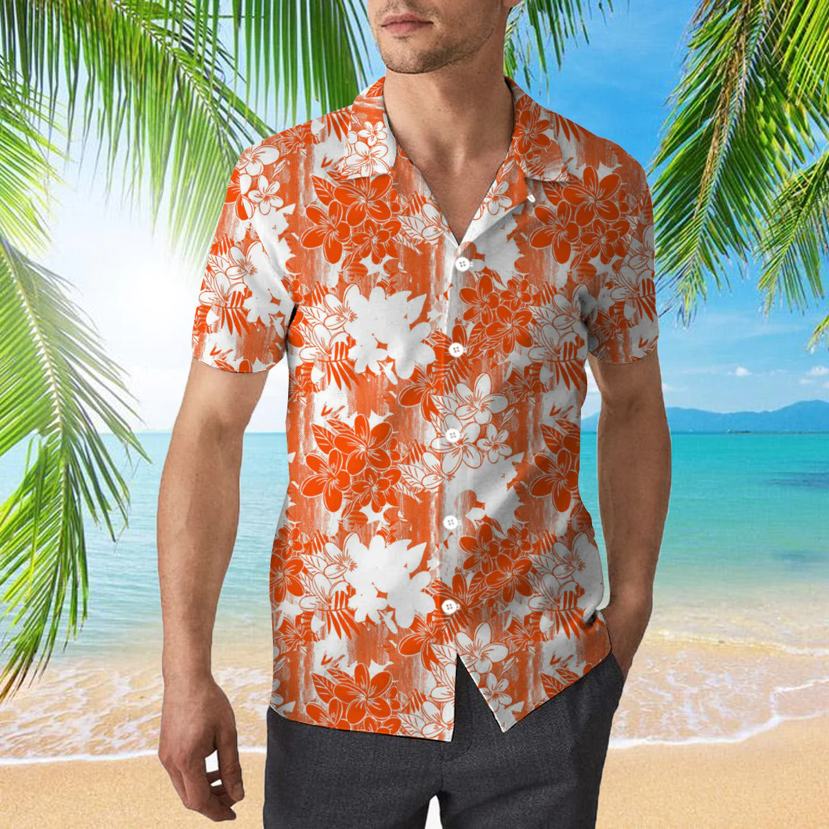 Tropical Floral Flower Trendy Hawaiian Shirt For Aloha Shirt