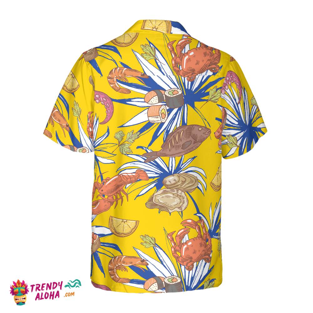 Tropical Floral Seafood Hawaiian Shirt