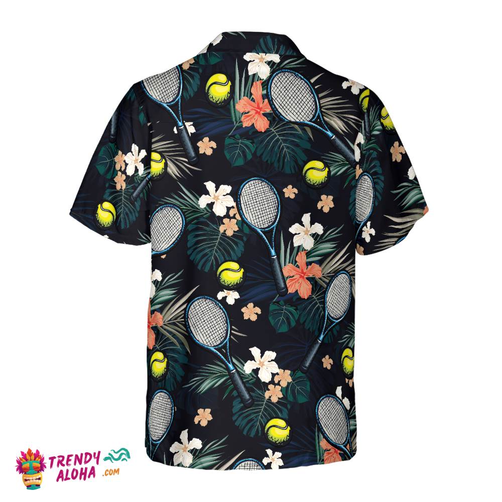 Tropical Floral Tennis Hawaiian Shirt