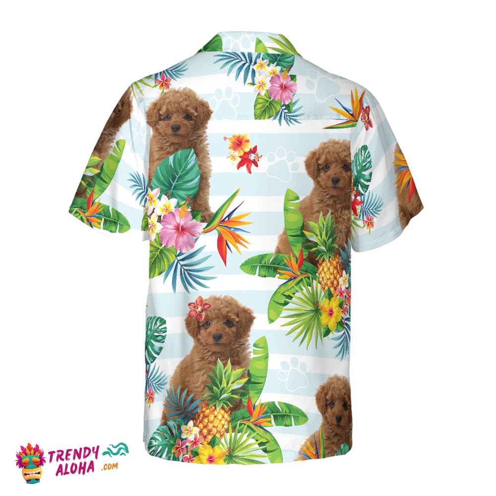 Tropical Flower With Poodle Hawaiian Shirt