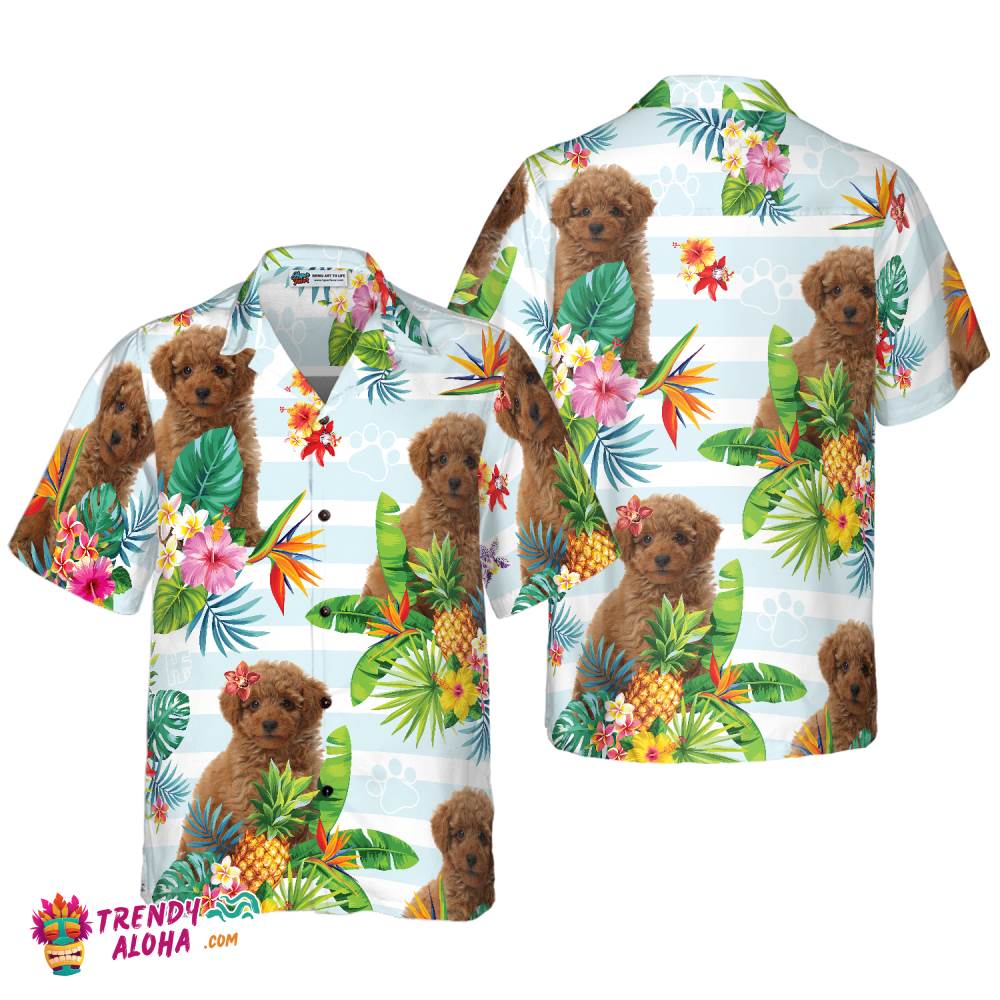 Tropical Flower With Poodle Hawaiian Shirt Tropical Flower With Poodle Hawaiian Shirt