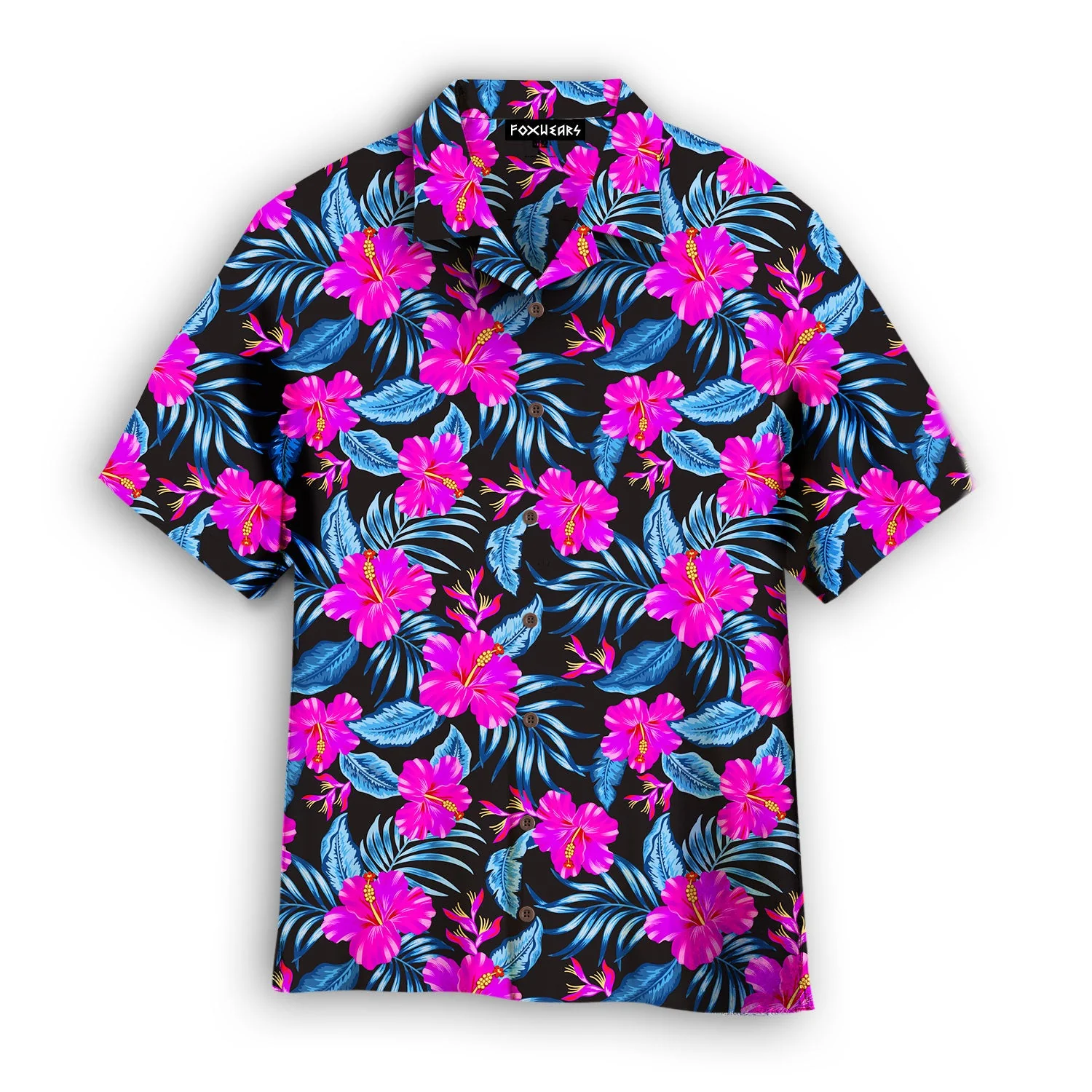 Tropical Flowers Hibiscus Hawaiian Shirt For Aloha Shirt