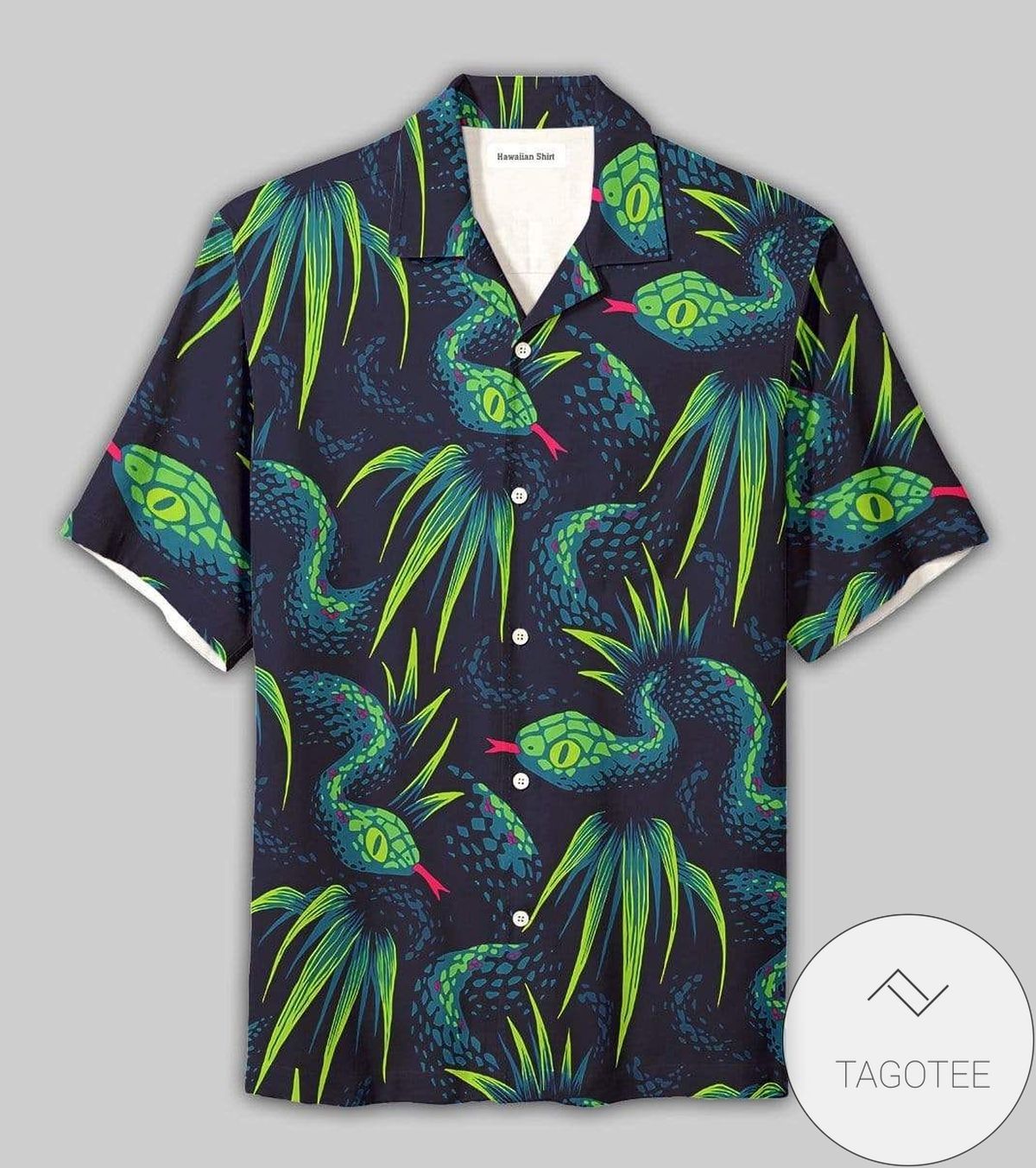 Tropical Forest Green Snake Hawaiian Unisex Shirts Hawaiian Shirt