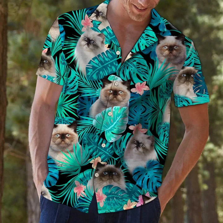 Tropical Himalayan Palm Tree Leaves Summer Vacation Aloha Trendy Hawaiian Shirt, Summer Aloha Hawaii Shirt For Men Women