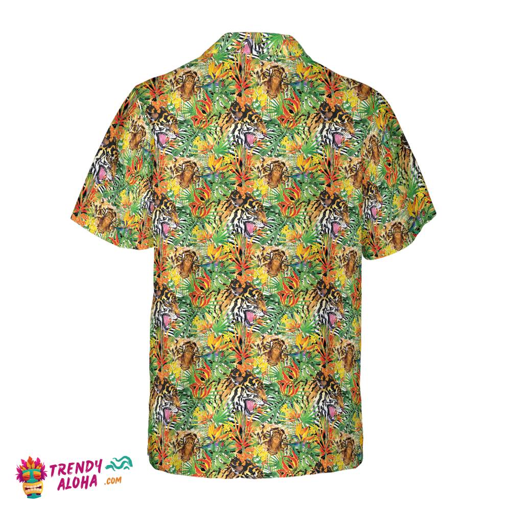Tropical Jungle Tiger Hawaiian Shirt