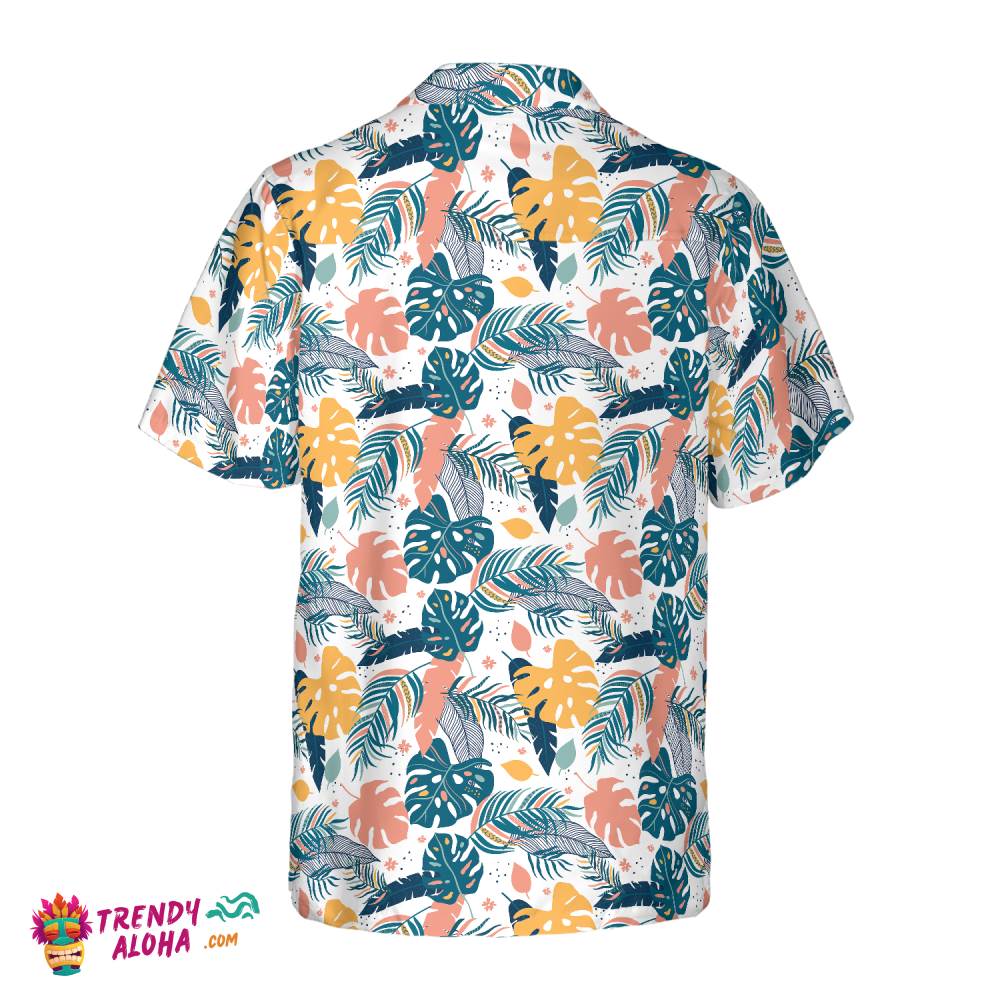 Tropical Leaves Elegant Exotic Hawaiian Shirt