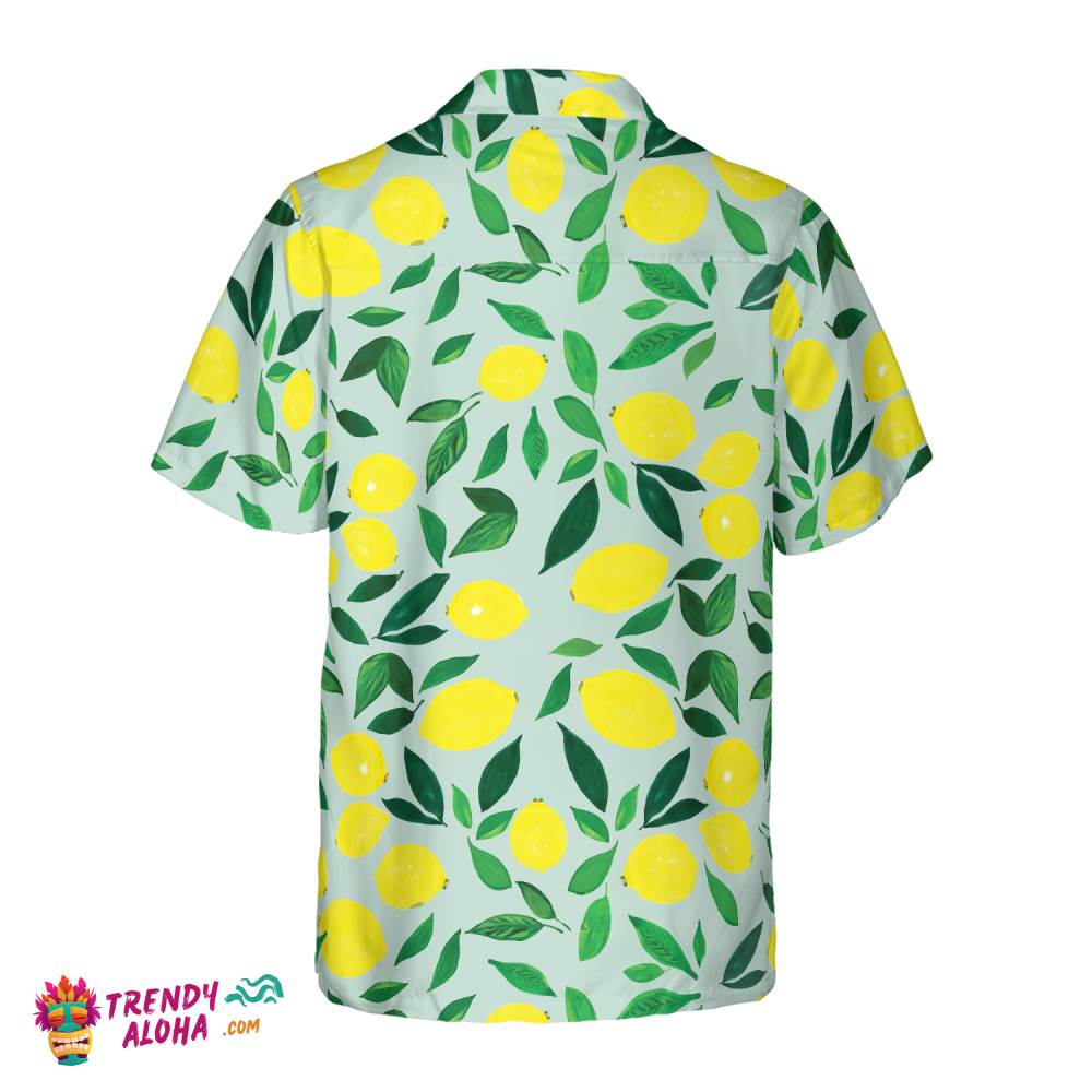 Tropical Lemon & Leaves Hawaiian Shirt