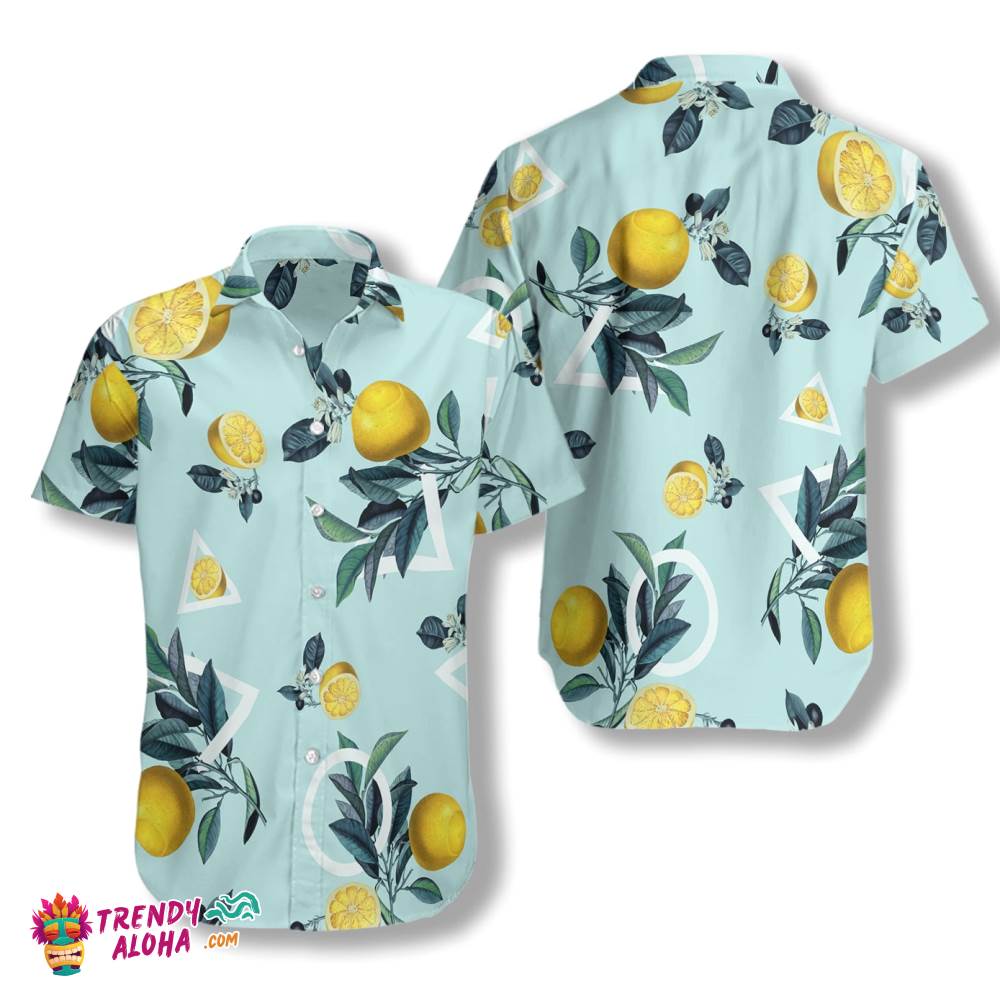 Tropical Lemon Pattern Hawaiian Shirt Tropical Lemon Pattern Hawaiian Shirt