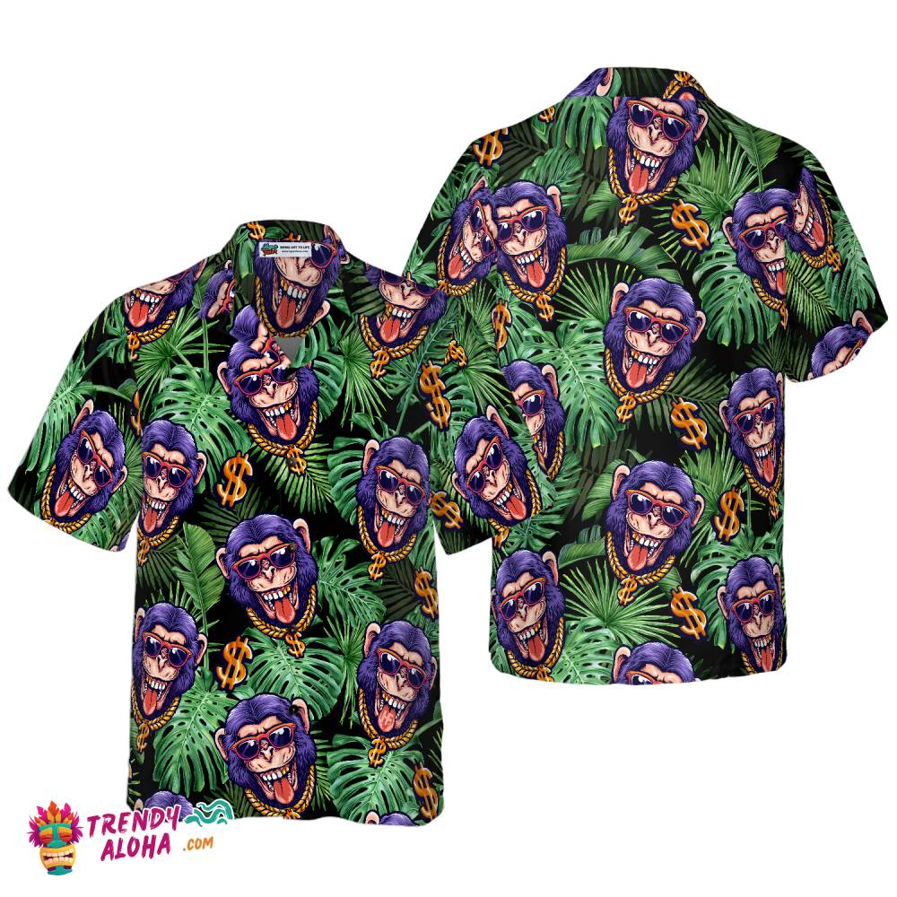 Tropical Millionaire Monkey Hawaiian Shirt Tropical Millionaire Monkey Hawaiian Shirt