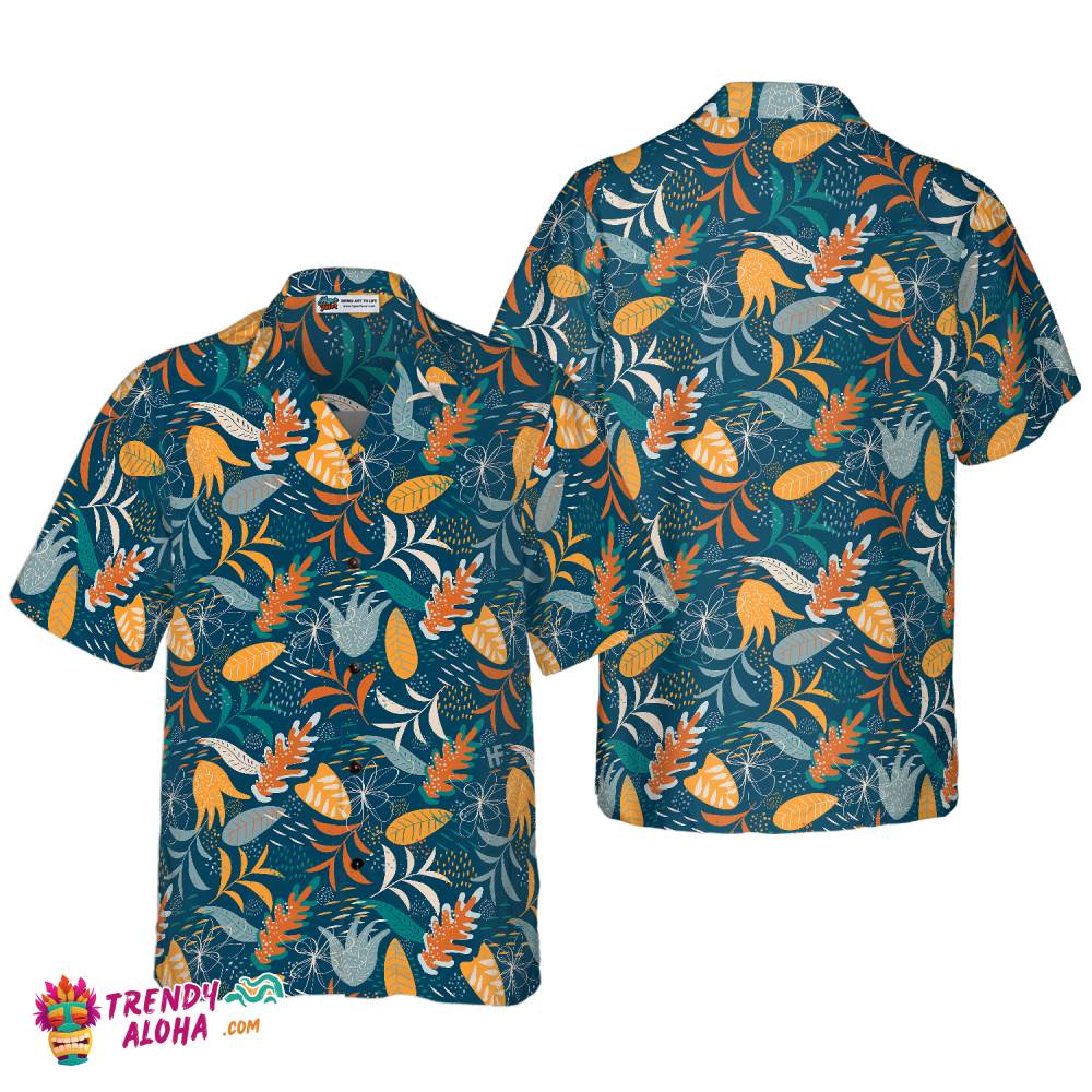 Tropical Modern Floral Hawaiian Shirt Tropical Modern Floral Hawaiian Shirt