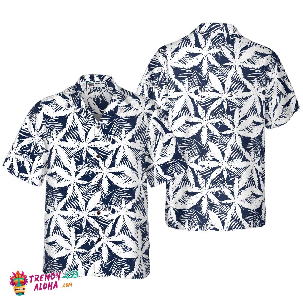 Tropical Palm Tree Cannabis Marijuana Hawaiian Shirt Tropical Palm Tree Cannabis Marijuana Hawaiian Shirt