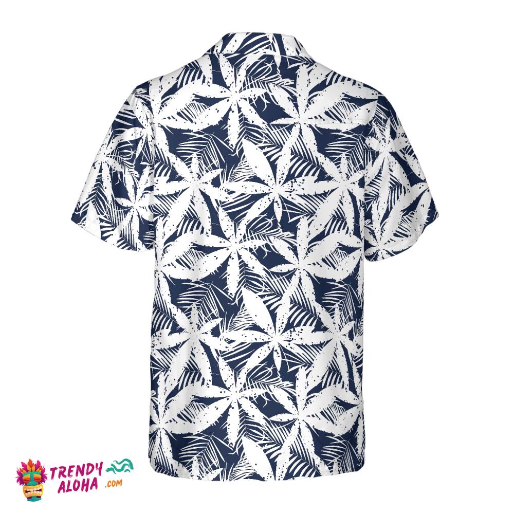 Tropical Palm Tree Cannabis Marijuana Hawaiian Shirt
