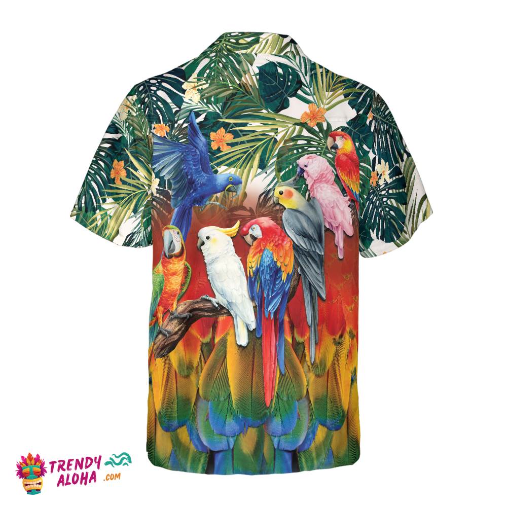 Tropical Parrot Birds Hawaiian Shirt