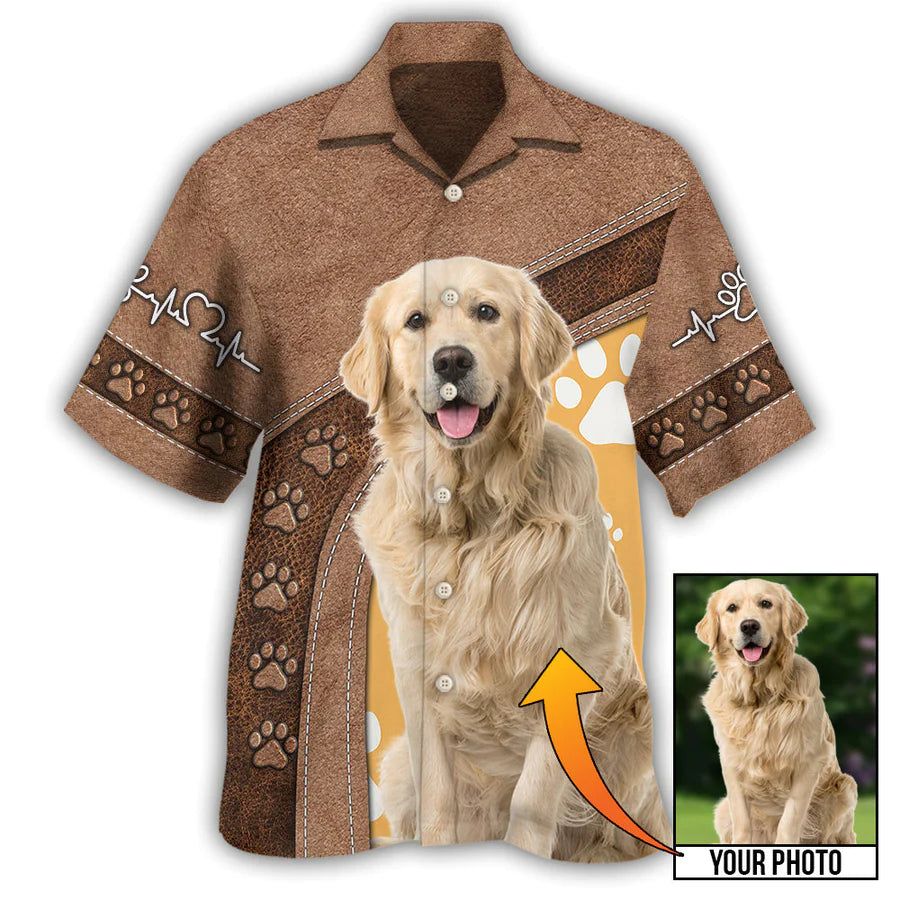 Tropical Paws: Customized Dog Paw Pattern Hawaiian Shirt Tropical Paws: Customized Dog Paw Pattern Hawaiian Shirt