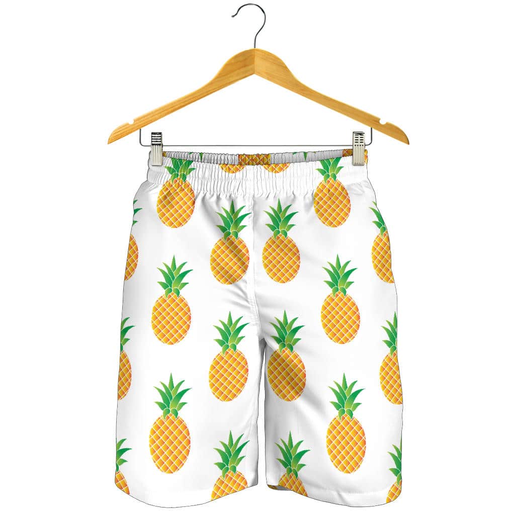 Tropical Pineapple Pattern Shorts for Men, Women, and Kids