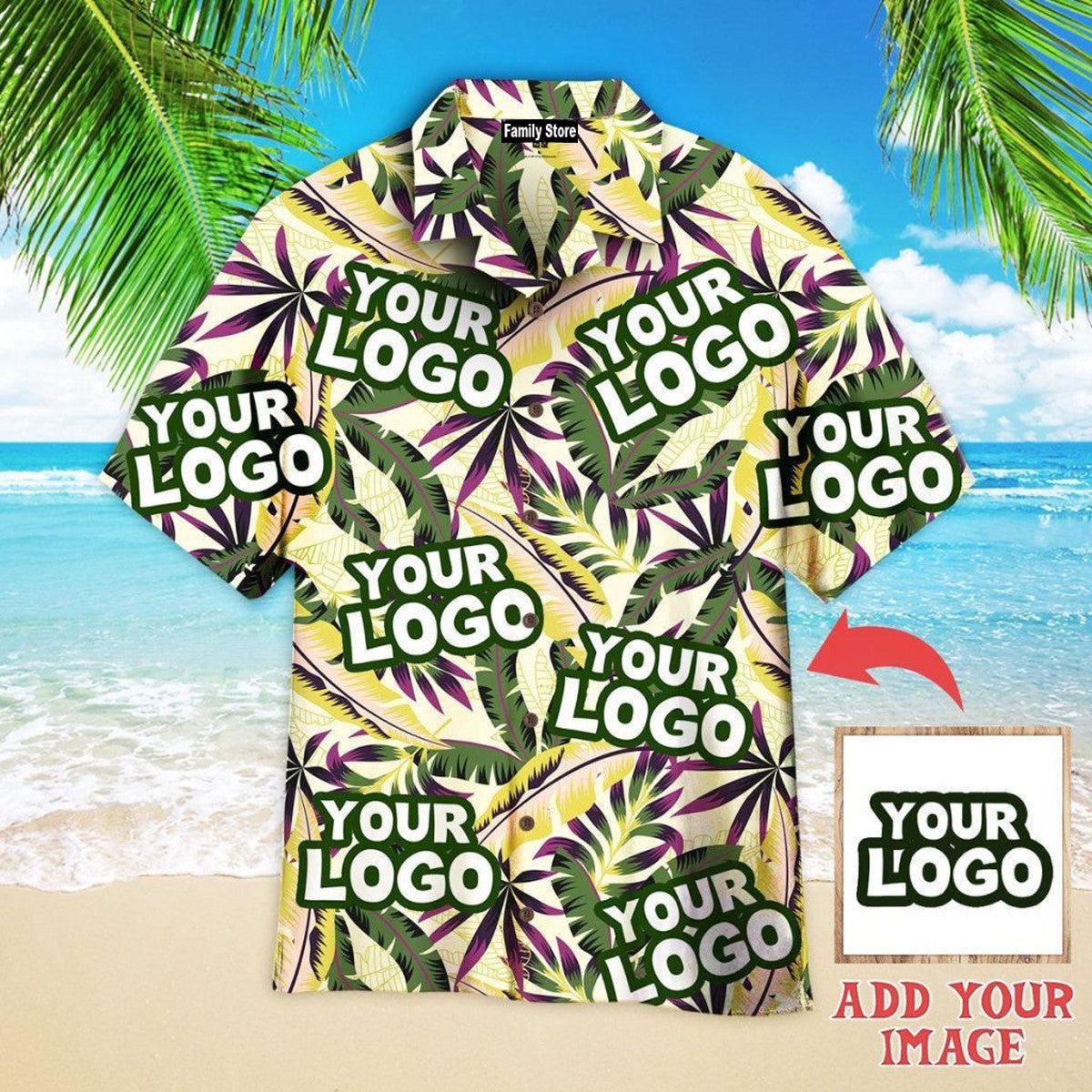 Tropical Seamless Your Logo Custom Hawaiian Shirt Tropical Seamless Your Logo Custom Hawaiian Shirt