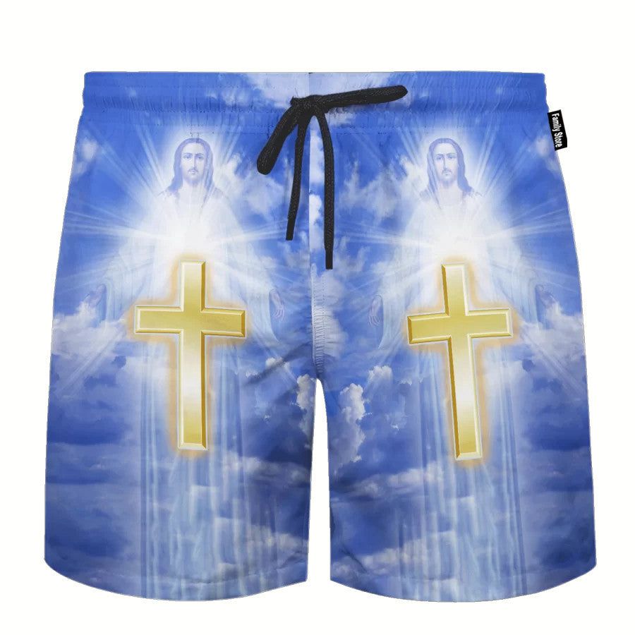 Tropical Testament: Unveiling Jesus God’s Majesty on Sacred Beach Shorts Tropical Testament: Unveiling Jesus God’s Majesty on Sacred Beach Shorts