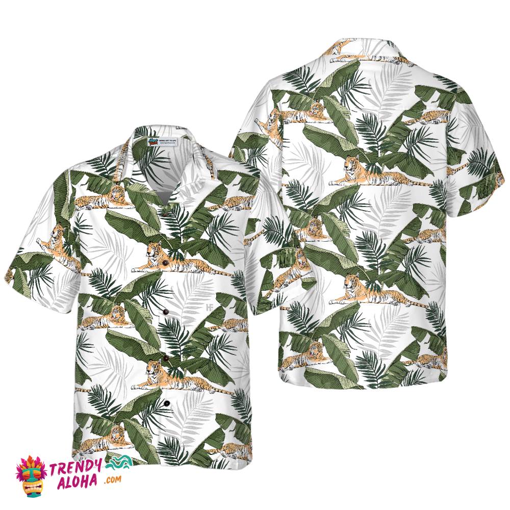 Tropical Tiger Hawaiian Shirt