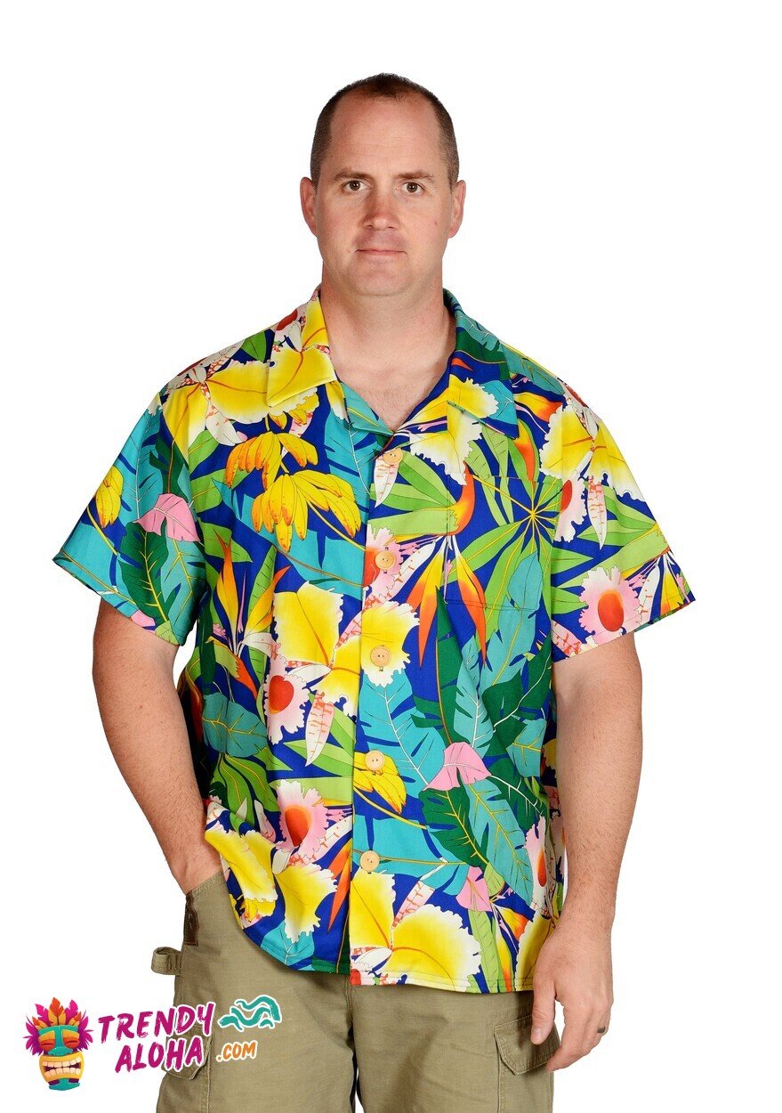 Tropical Trees Scenic Print Hawaiian Shirt for Island Getaways