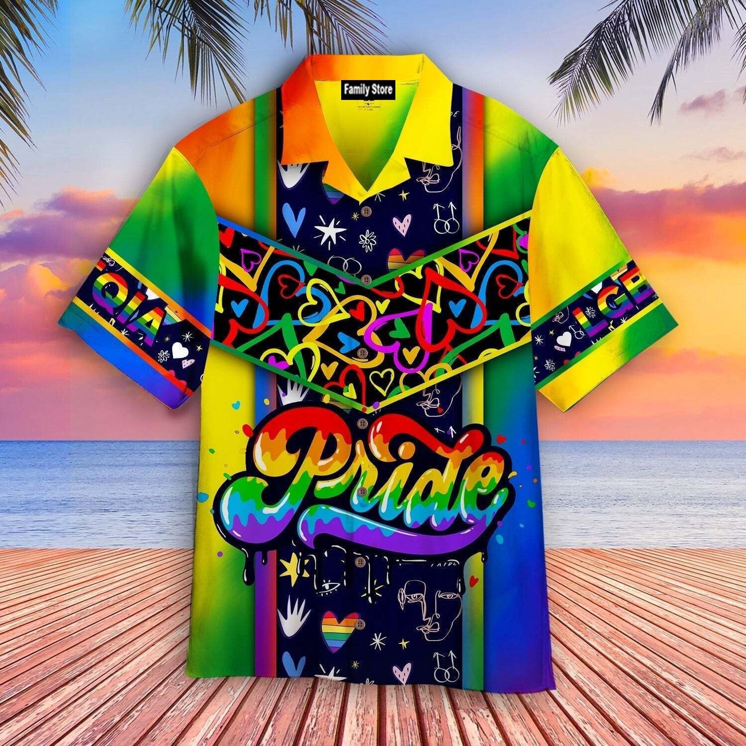 Tropical Unity: LGBT Love Fest Hawaiian Shirt