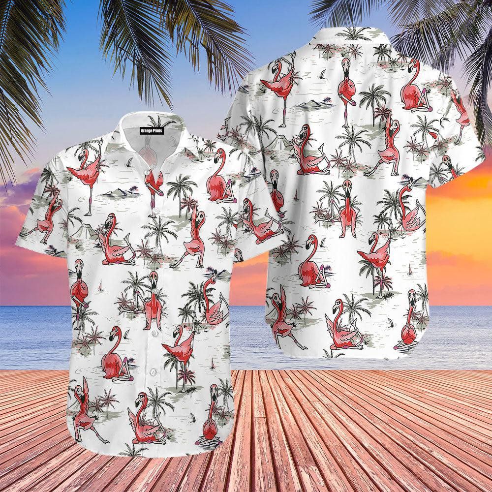 Tropical Workout Yoga Flamingo Trendy Hawaiian Shirt