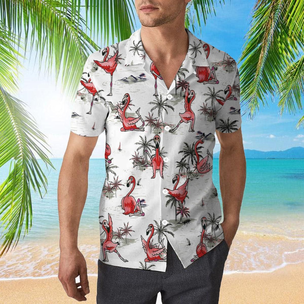 Tropical Workout Yoga Flamingo Trendy Hawaiian Shirt