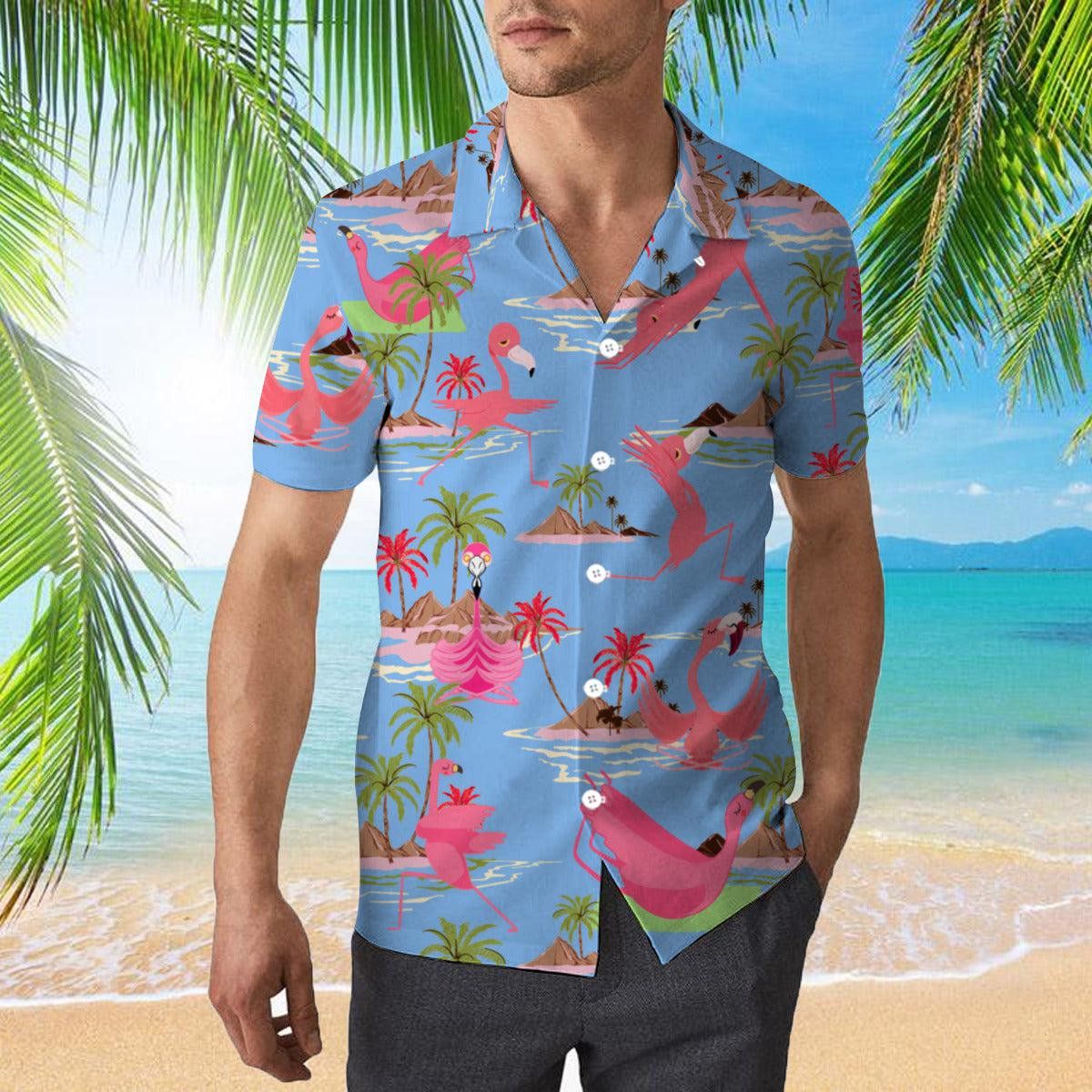 Tropical Workout Yoga Flamingo Trendy Hawaiian Shirt