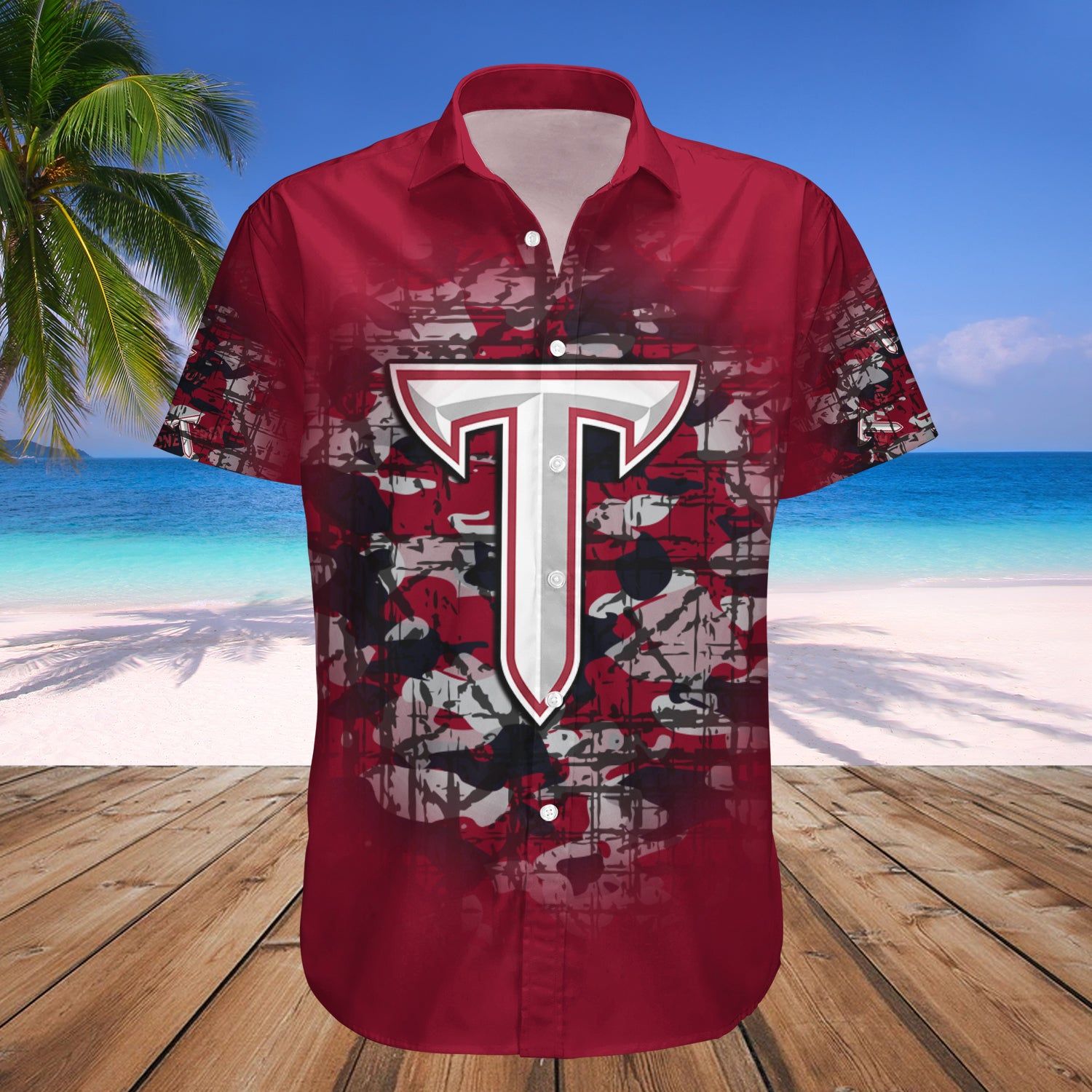 Troy Trojans Hawaii Shirt Camouflage Vintage – NCAA