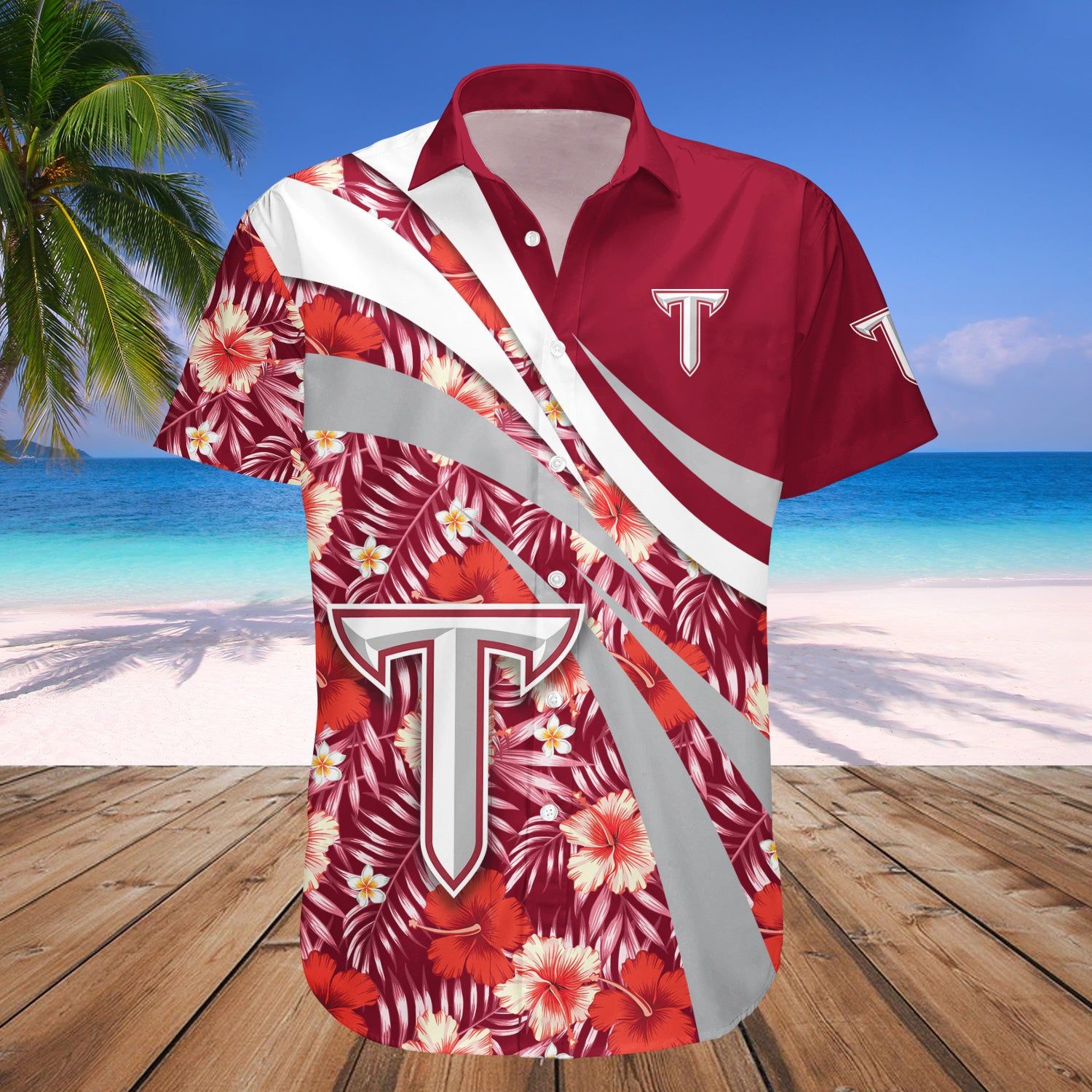 Troy Trojans Hawaii Shirt Hibiscus Sport Style – NCAA