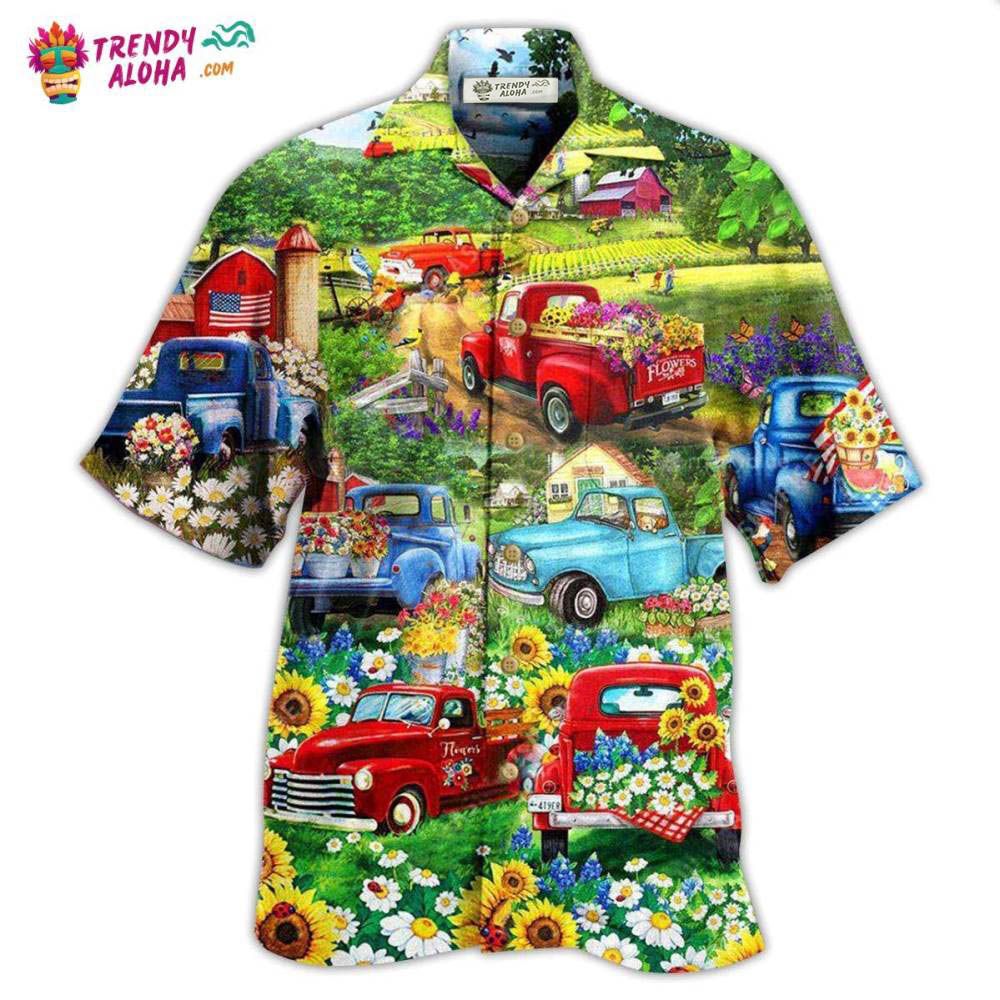 Truck Flower Pickup In The Flower Field Hawaiian Shirt – Trendy Aloha Truck Flower Pickup In The Flower Field Hawaiian Shirt – Trendy Aloha