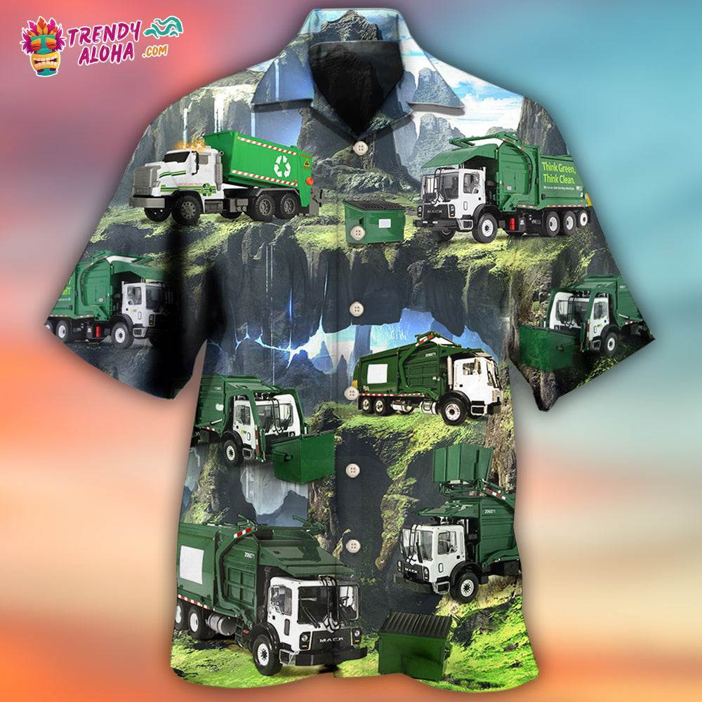 Truck Us Waste Collector Style Hawaiian Shirt – Trendy Aloha