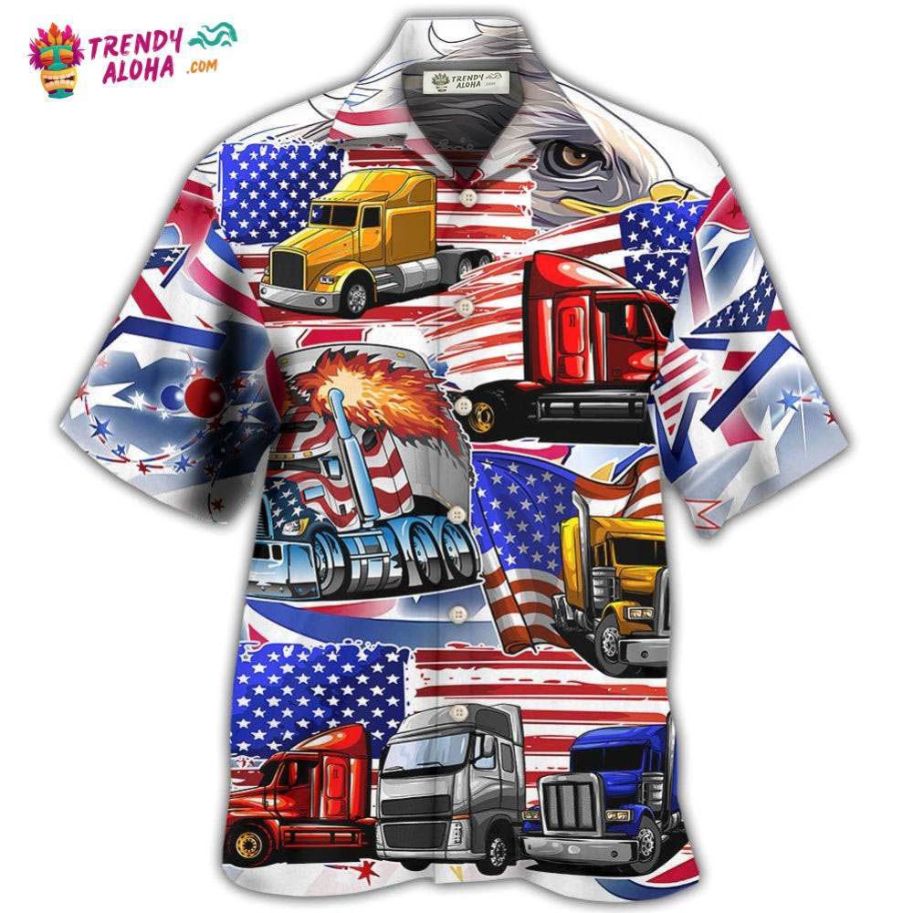 Truck Usa Flag Independence Day Hawaiian Shirt – Trendy Aloha Truck Usa Flag Independence Day Hawaiian Shirt – Trendy Aloha