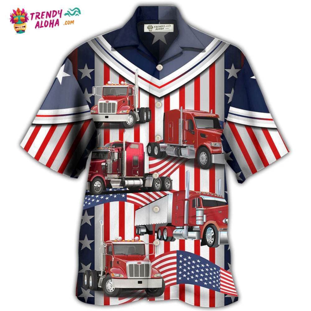 Truck Usa Flag Trucker Hawaiian Shirt – Trendy Aloha Truck Usa Flag Trucker Hawaiian Shirt – Trendy Aloha