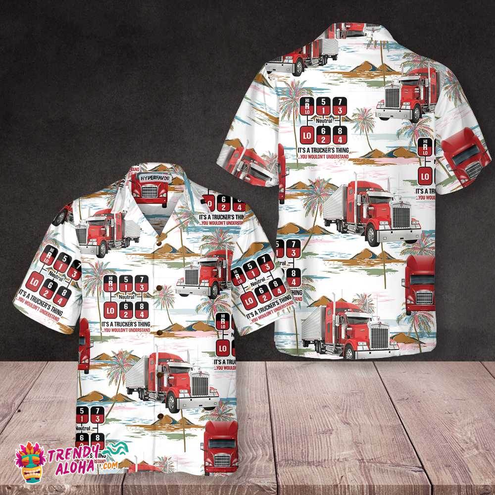 Trucker Hawaiian Shirt, Tropical Trucker Shirt For Men Trucker Hawaiian Shirt, Tropical Trucker Shirt For Men