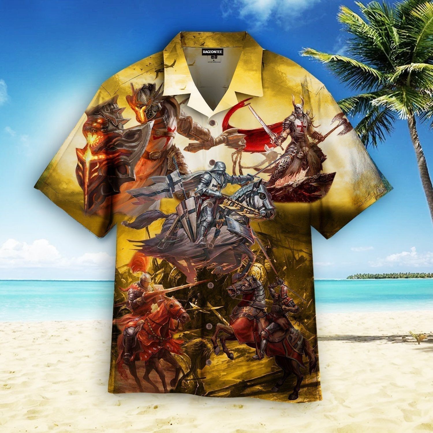 True Knights Never Give Up Aloha Hawaiian Shirts For Men & For Women |