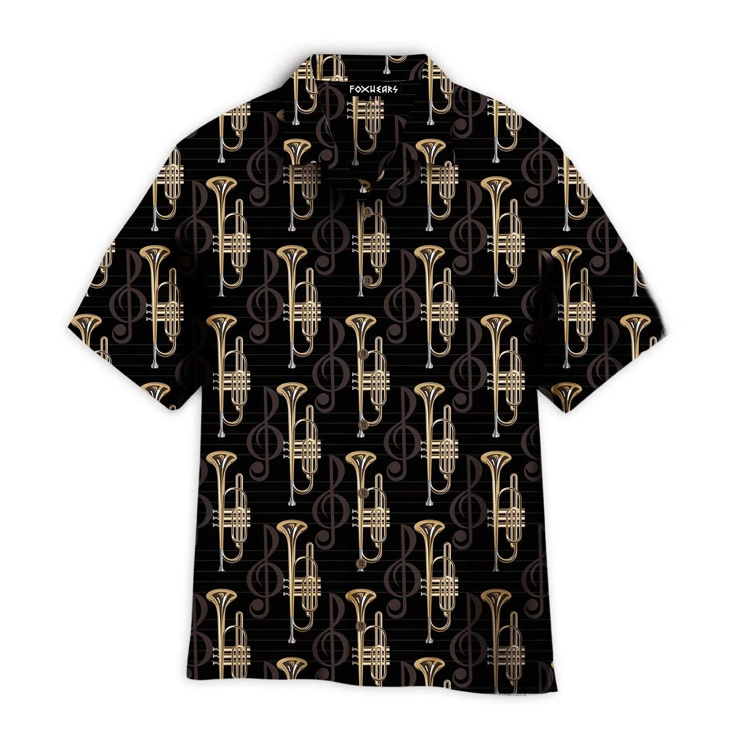 Trumpet Music Aloha Island Dance Hawaiian Shirts