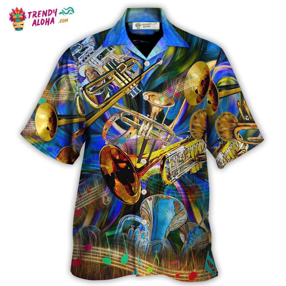 Trumpet Music When Words Fail Trumpet Speaks Every Day Hawaiian Shirt – Trendy Aloha
