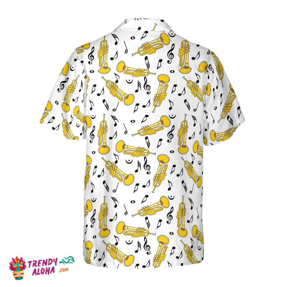 Trumpet Seamless Pattern Shirt For Men Hawaiian Shirt