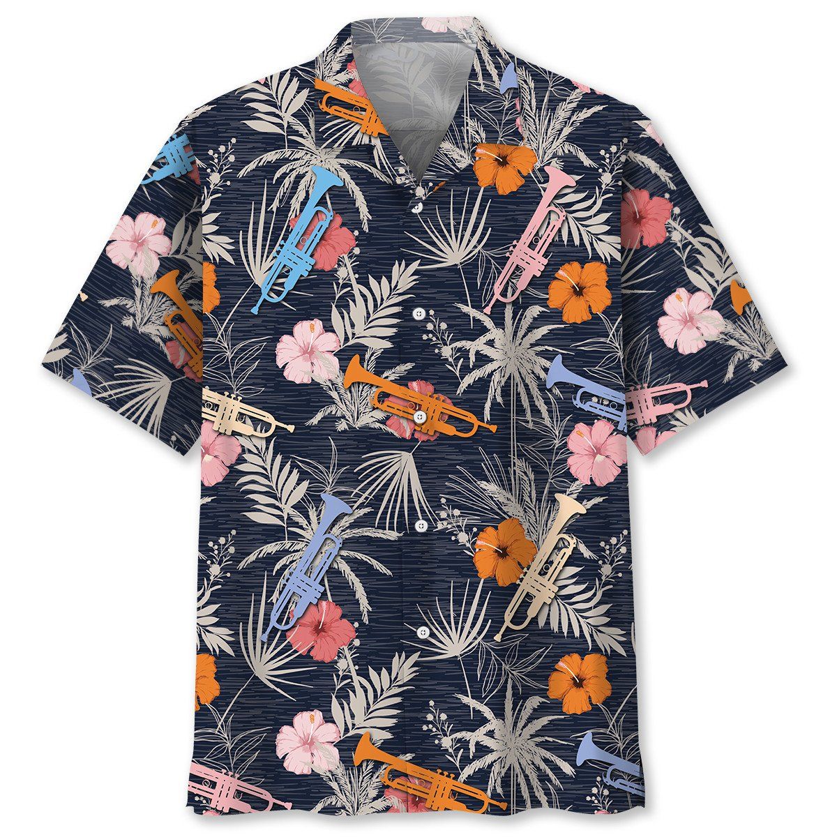 Trumpet Vintage Tropical Trendy Hawaiian Shirt
