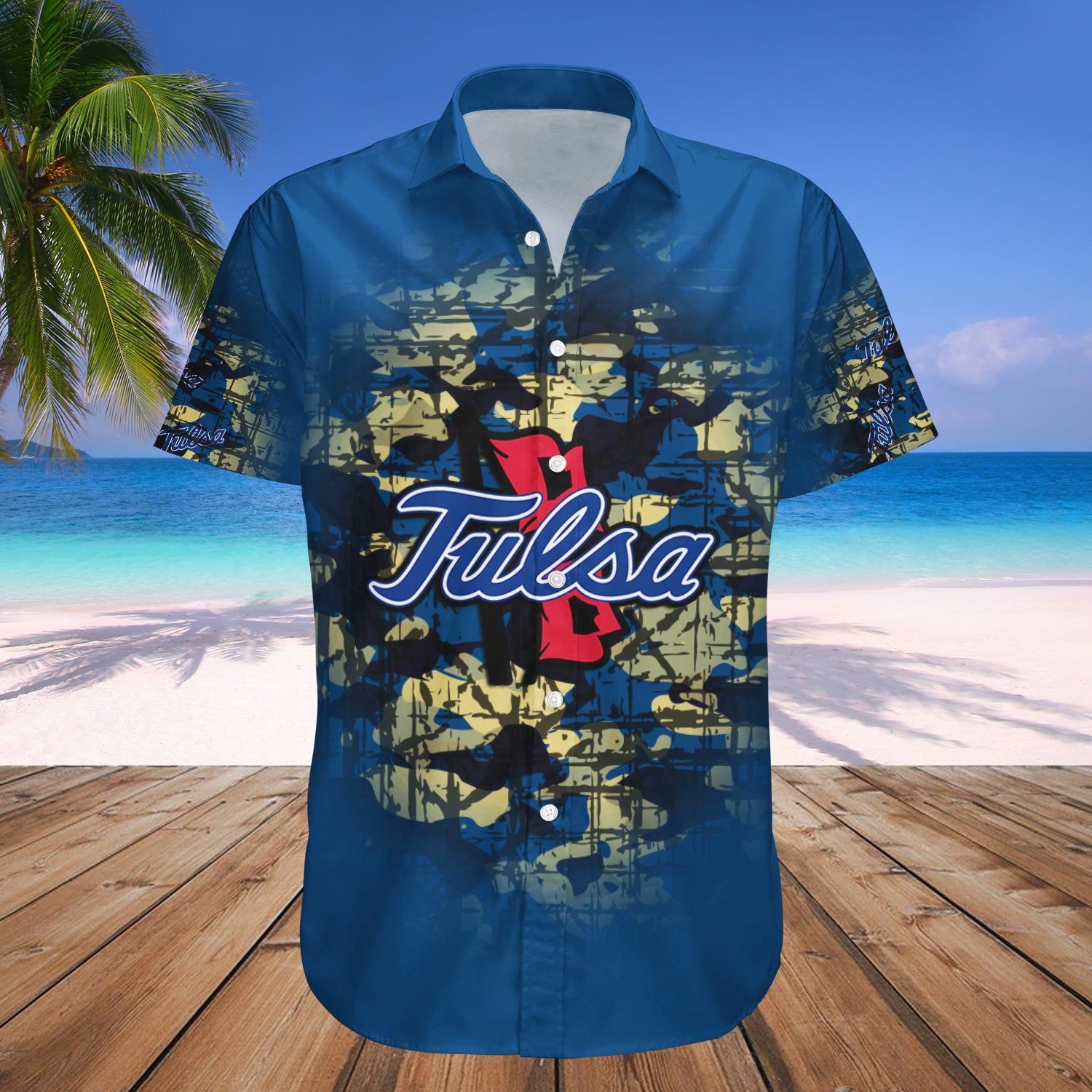 Tulsa Golden Hurricane Hawaii Shirt Camouflage Vintage – NCAA